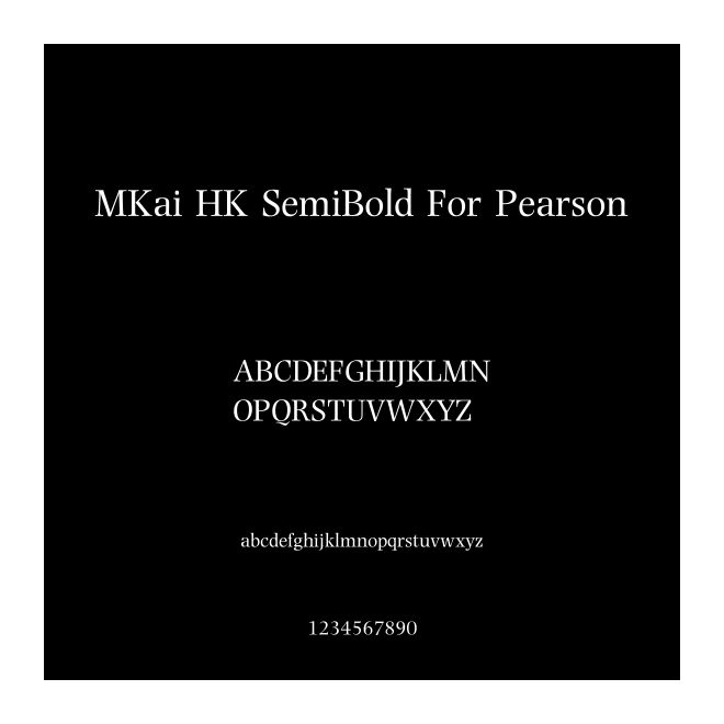 MKai HK SemiBold For Pearson