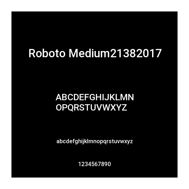 Roboto Medium21382017