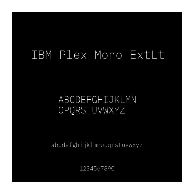 IBM Plex Mono ExtLt
