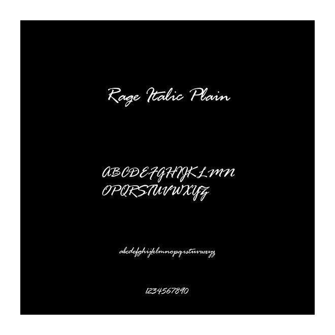 Rage Italic Plain