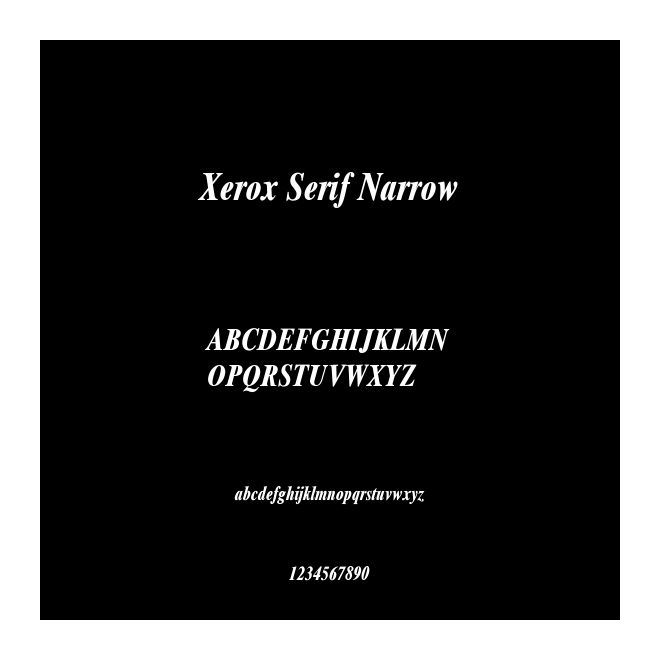 Xerox Serif Narrow