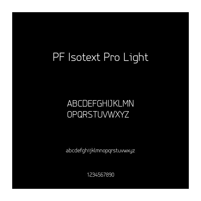 PF Isotext Pro Light