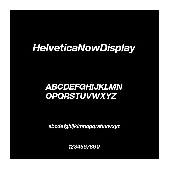 HelveticaNowDisplay