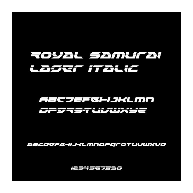 Royal Samurai Laser Italic