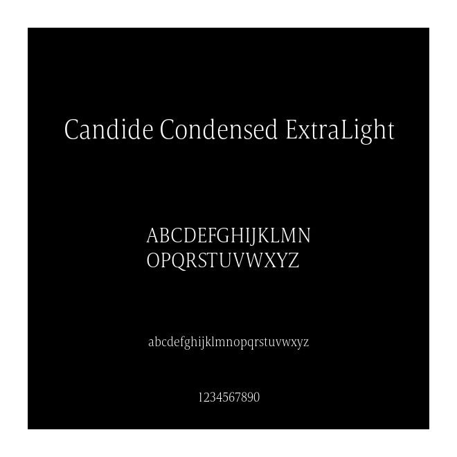 Candide Condensed ExtraLight