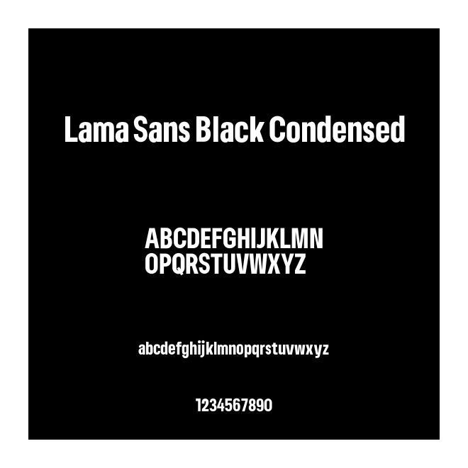 Lama Sans Black Condensed