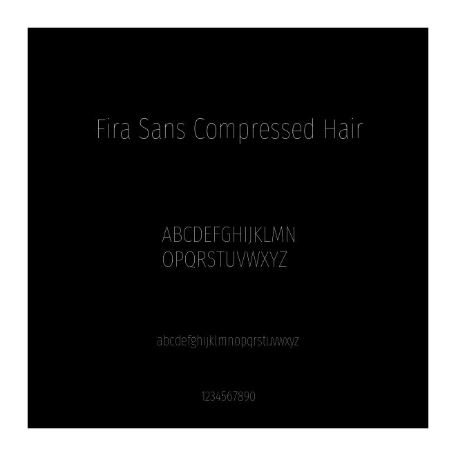 Fira Sans Compressed Hair