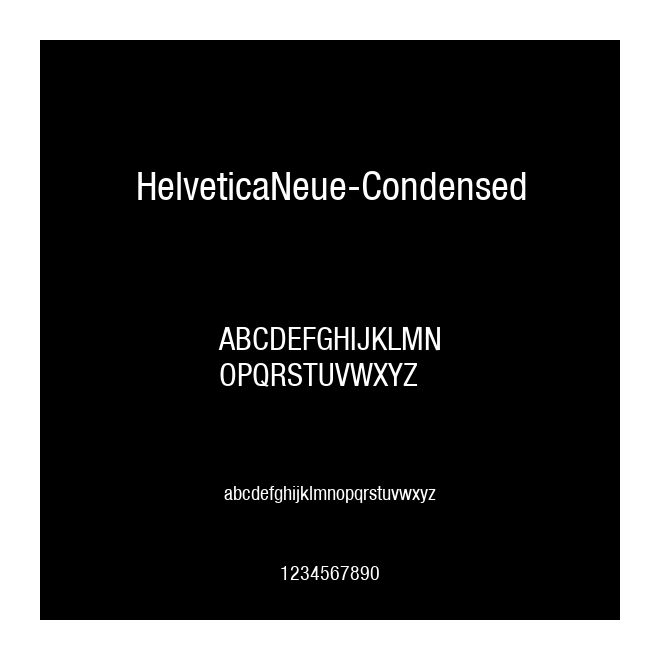 HelveticaNeue-Condensed