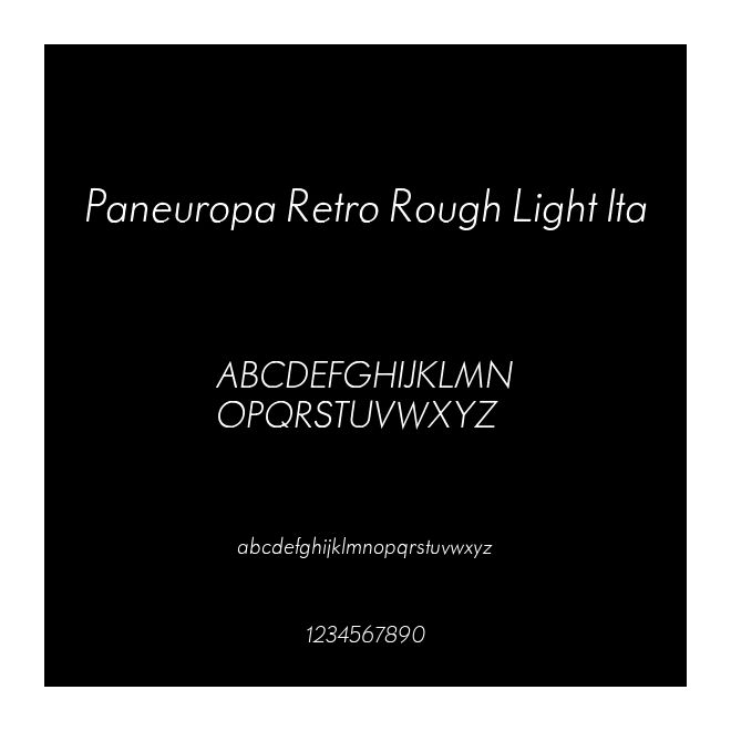 Paneuropa Retro Rough Light Ita