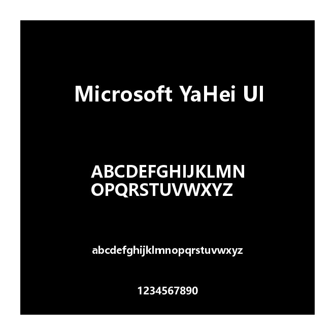 Microsoft YaHei UI