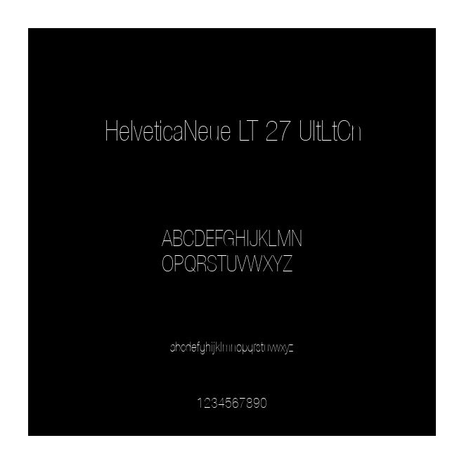 HelveticaNeue LT 27 UltLtCn