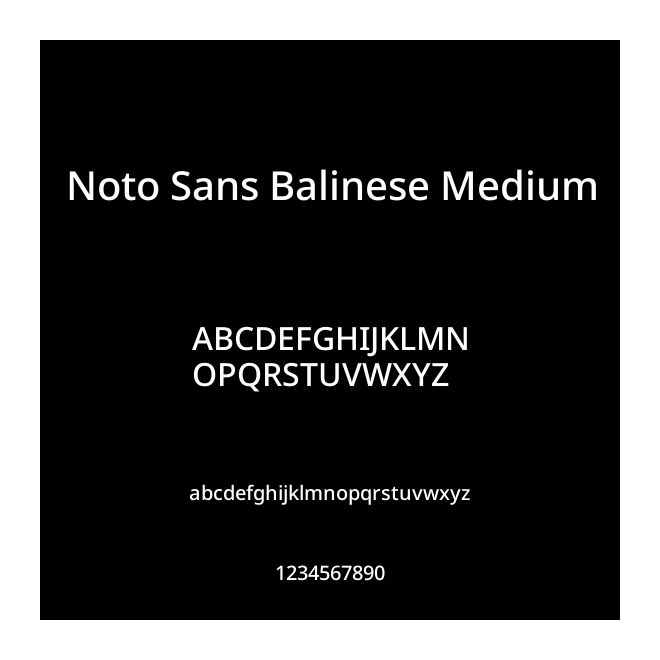 Noto Sans Balinese Medium