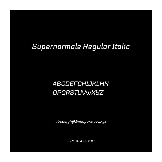 Supernormale Regular Italic