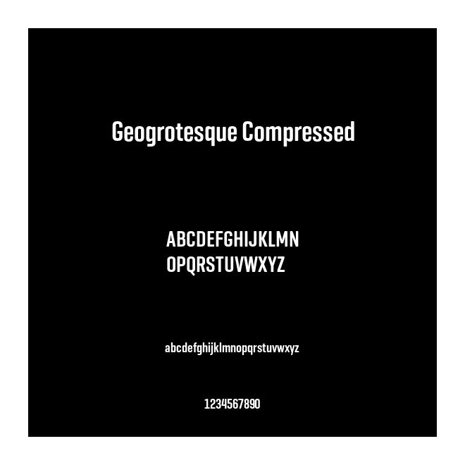 Geogrotesque Compressed