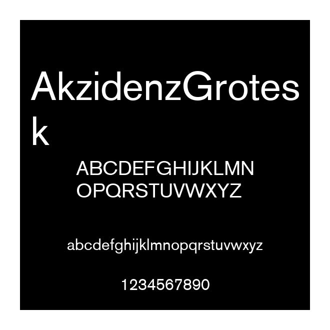 AkzidenzGrotesk