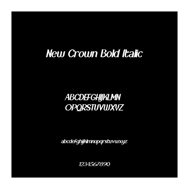 New Crown Bold Italic