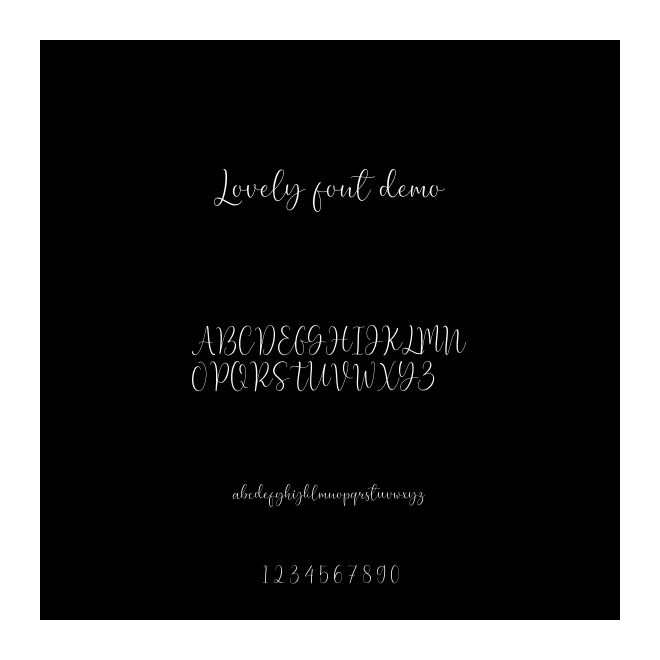 Lovely font demo