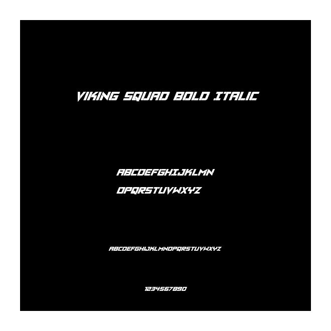 Viking Squad Bold Italic
