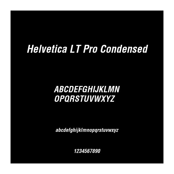 Helvetica LT Pro Condensed