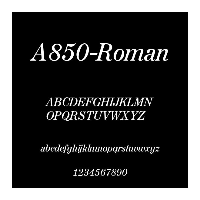 A850-Roman