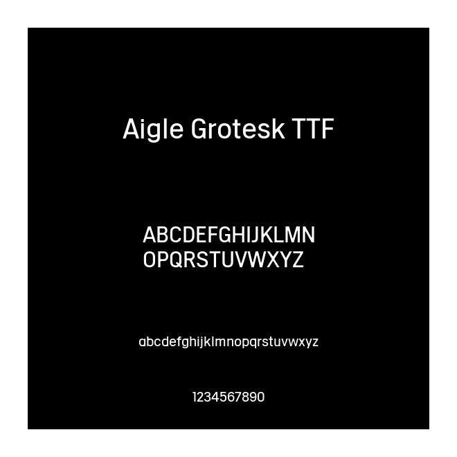 Aigle Grotesk TTF