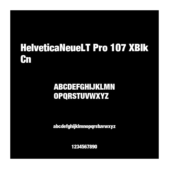 HelveticaNeueLT Pro 107 XBlkCn