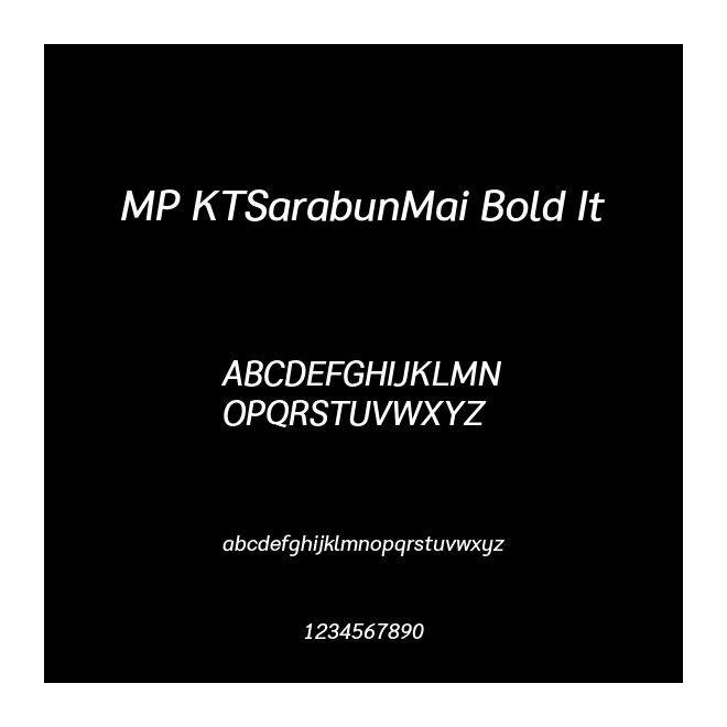 MP KTSarabunMai Bold It