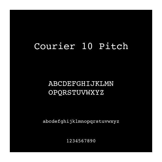 Courier 10 Pitch