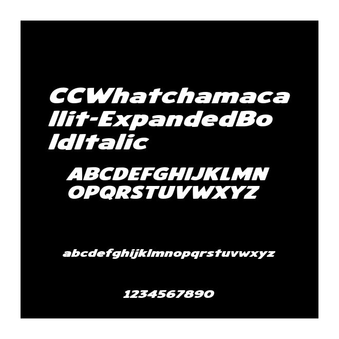 CCWhatchamacallit-ExpandedBoldItalic