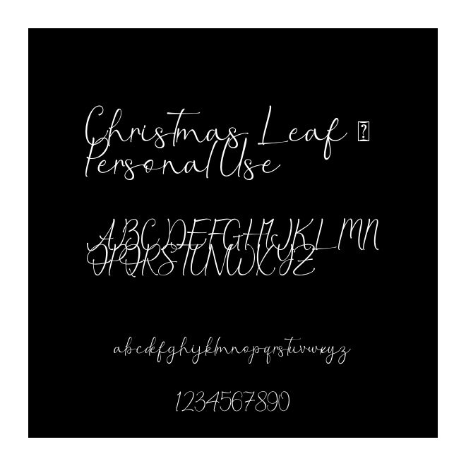 Christmas Leaf - Personal Use