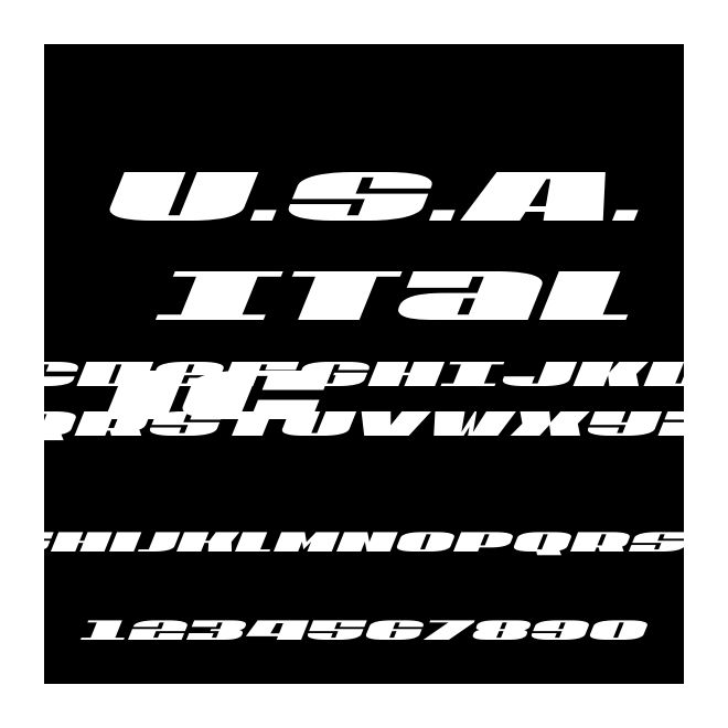 U.S.A. Italic