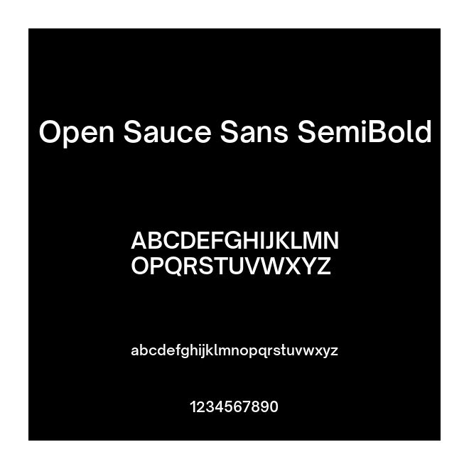 Open Sauce Sans SemiBold