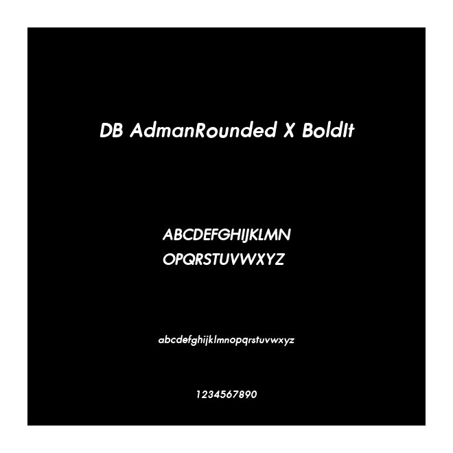 DB AdmanRounded X BoldIt