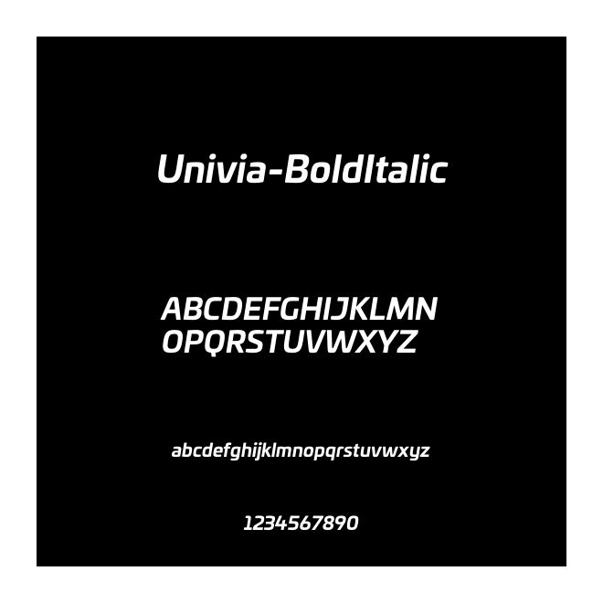 Univia-BoldItalic