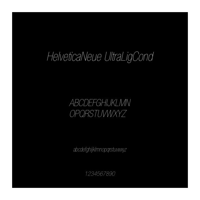 HelveticaNeue UltraLigCond