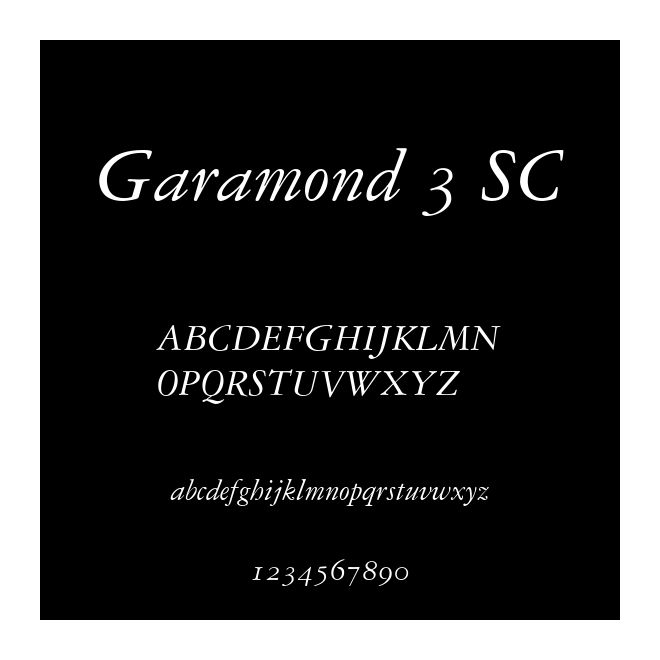 Garamond 3 SC