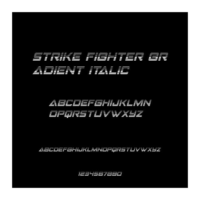 Strike Fighter Gradient Italic