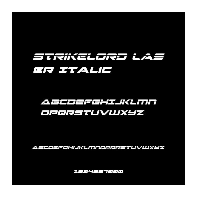 Strikelord Laser Italic