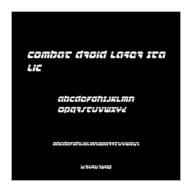 Combat Droid Laser Italic