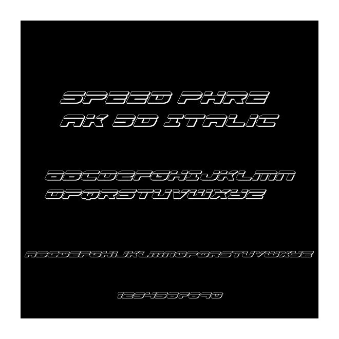 Speed Phreak 3D Italic