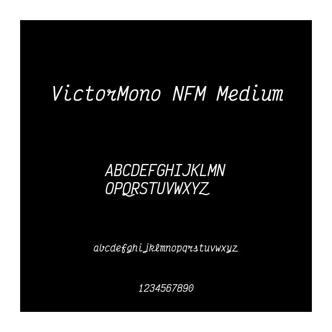 VictorMono NFM Medium