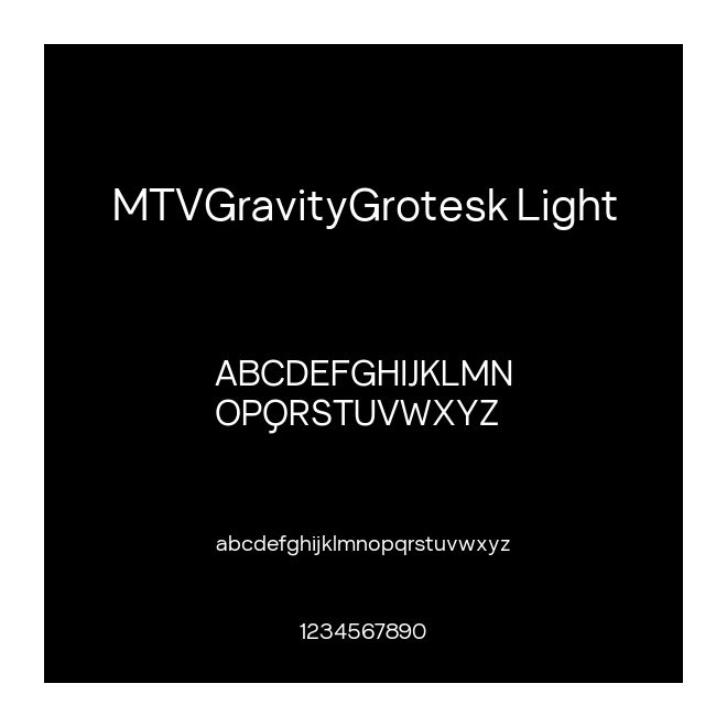 MTVGravityGrotesk Light