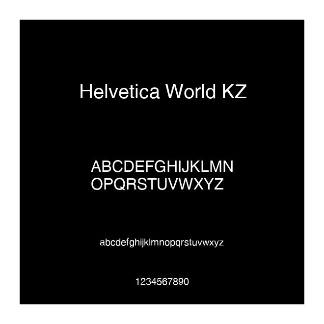 Helvetica World KZ