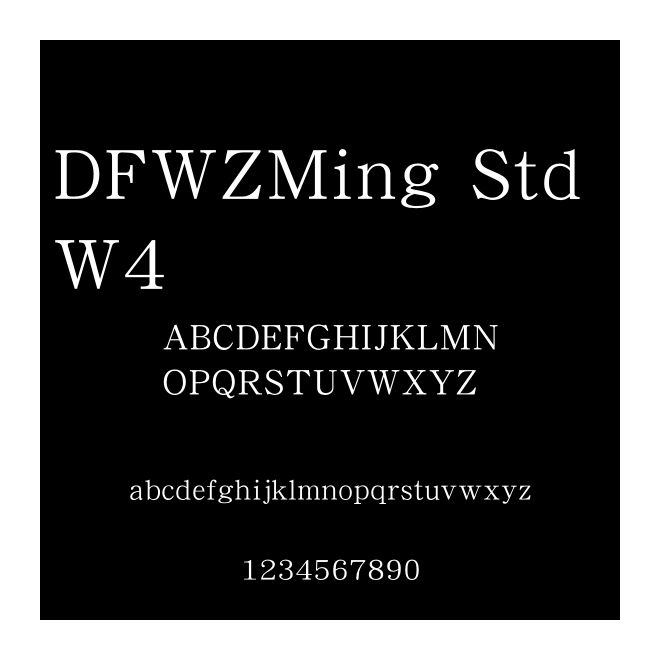 DFWZMing Std W4