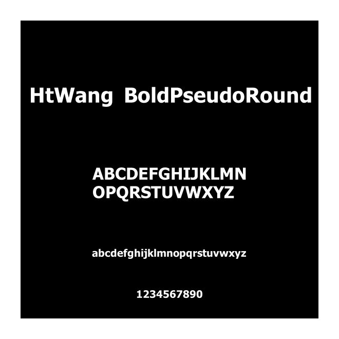 HtWang BoldPseudoRound