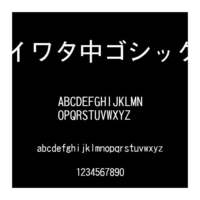 イワタ中ゴシック