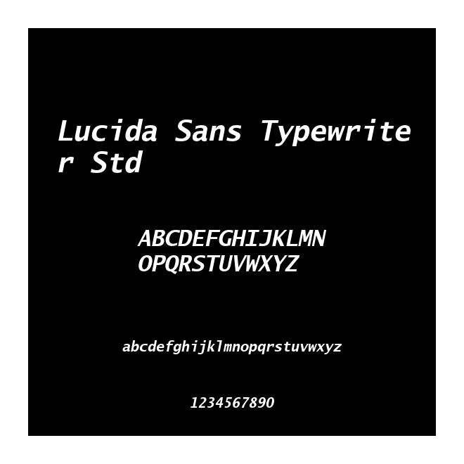 Lucida Sans Typewriter Std