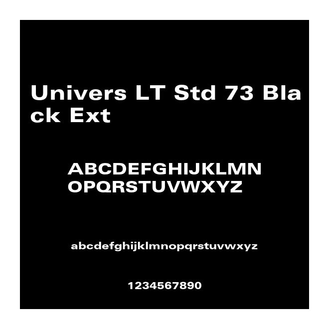 Univers LT Std 73 Black Ext