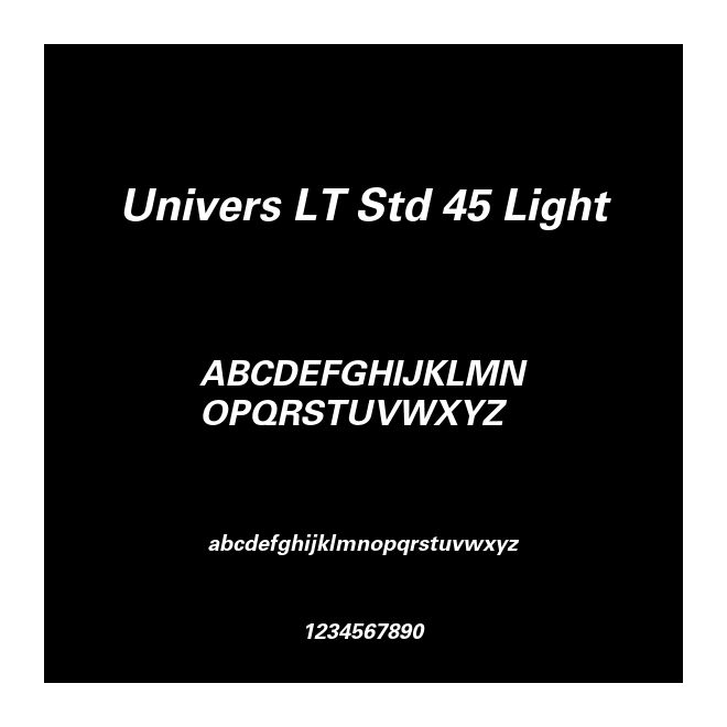 Univers LT Std 45 Light