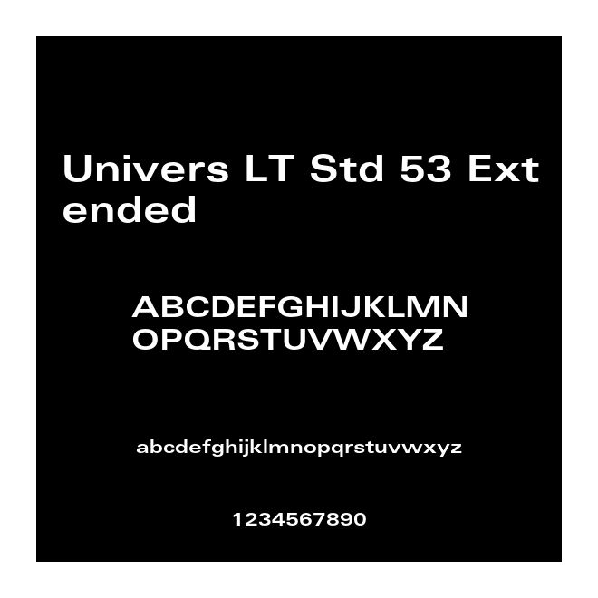 Univers LT Std 53 Extended